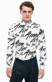 Приталенная рубашка из хлопка Armani Exchange
