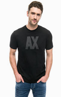 Черная футболка из хлопка Armani Exchange
