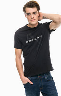 Хлопковая футболка с круглым вырезом Armani Exchange
