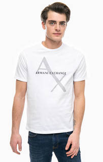 Хлопковая футболка с круглым вырезом Armani Exchange