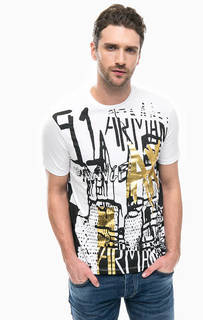 Хлопковая футболка с принтом Armani Exchange