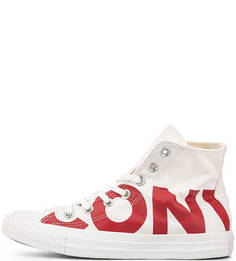Высокие кеды с принтом Converse