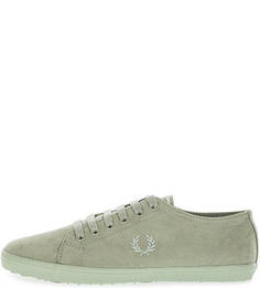 Текстильные кеды мятного цвета Fred Perry