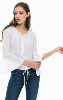 Блуза белого цвета на пуговицах Armani Exchange