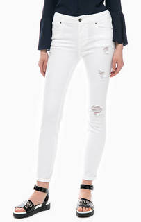 Белые джинсы скинни с рваными деталями Armani Exchange
