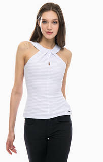 Топ белого цвета с молнией на спине Armani Exchange