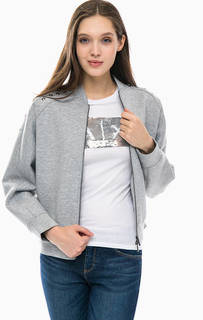 Серая толстовка с металлическим декором Armani Exchange