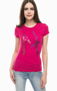 Хлопковая футболка с принтом Armani Exchange