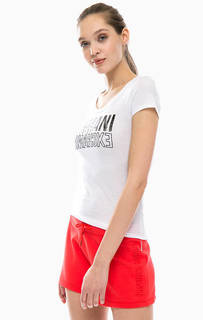 Хлопковая футболка с логотипом бренда Armani Exchange