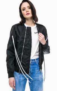 Легкая куртка бомбер черного цвета Replay