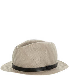 Бежевая бумажная шляпа Emporio Armani