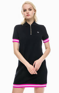 Хлопковое платье с вырезом на молнии Fred Perry