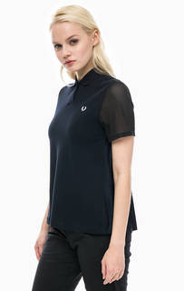 Футболка поло с плиссированной вставкой Fred Perry
