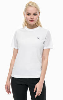 Белая футболка с сетчатыми рукавами Fred Perry
