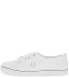 Белые текстильные кеды Fred Perry