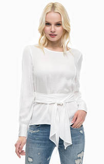 Блуза белого цвета с запахом Only