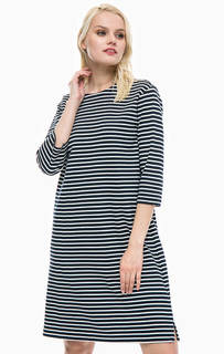 Хлопковое платье в полоску Selected