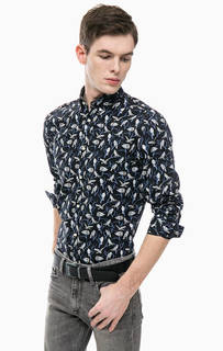 Приталенная рубашка из хлопка Jack & Jones