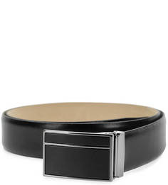 Черный ремень из натуральной кожи Sergio Belotti