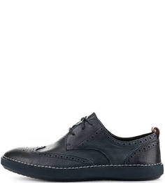 Синие ботинки из натуральной кожи Clarks