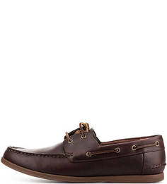 Бордовые топсайдеры из натуральной кожи Clarks