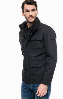 Ветровка черного цвета со скрытым капюшоном Strellson