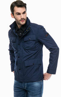 Ветровка синего цвета со скрытым капюшоном Strellson