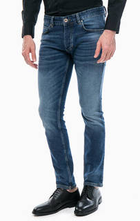 Зауженные синие джинсы с застежкой на болты Strellson