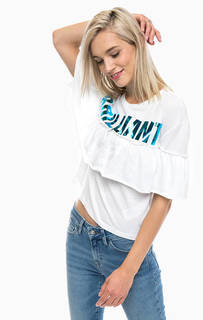 Белая футболка с принтом Only