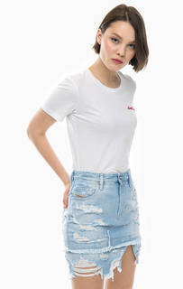 Белая футболка из хлопка Diesel