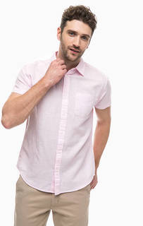 Розовая рубашка из льна и хлопка Wrangler