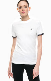 Футболка из хлопка с контрастной отделкой Fred Perry