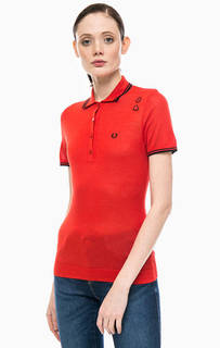 Шелковая футболка поло с нашивками Fred Perry