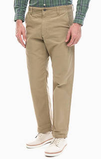 Хлопковые брюки бежевого цвета Alpha Straight Cropped Dockers