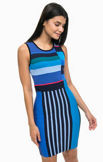 Синее платье из вискозы Desigual