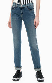 Синие джинсы с заломами Calvin Klein Jeans