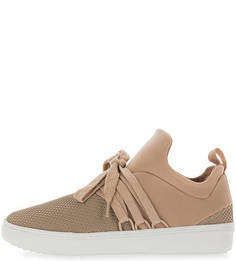 Текстильные кеды бежевого цвета Steve Madden