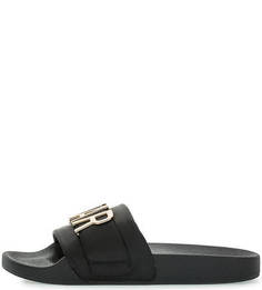 Черные шлепанцы с металлическим декором Steve Madden