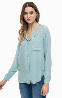 Блуза мятного цвета с длинными рукавами Selected