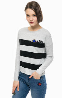 Серый джемпер в полоску Only