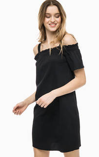 Черное платье с открытыми плечами Noisy May