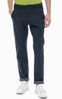 Синие брюки чиносы в мелкий горошек Tom Tailor Denim