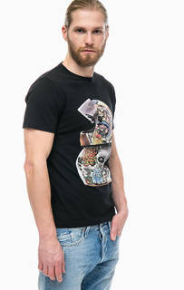 Хлопковая футболка с принтом Replay