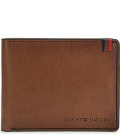 Коричневое кожаное портмоне Tommy Hilfiger