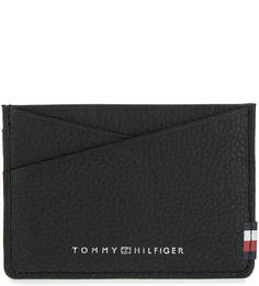 Черная кожаная визитница Tommy Hilfiger