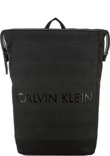 Большой черный рюкзак на молнии Calvin Klein Jeans