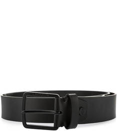 Черный кожаный ремень Lacoste