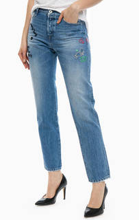 Укороченные джинсы с яркой вышивкой Replay