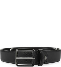 Широкий черный ремень Lacoste