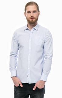 Хлопковая полосатая рубашка с карманом Replay